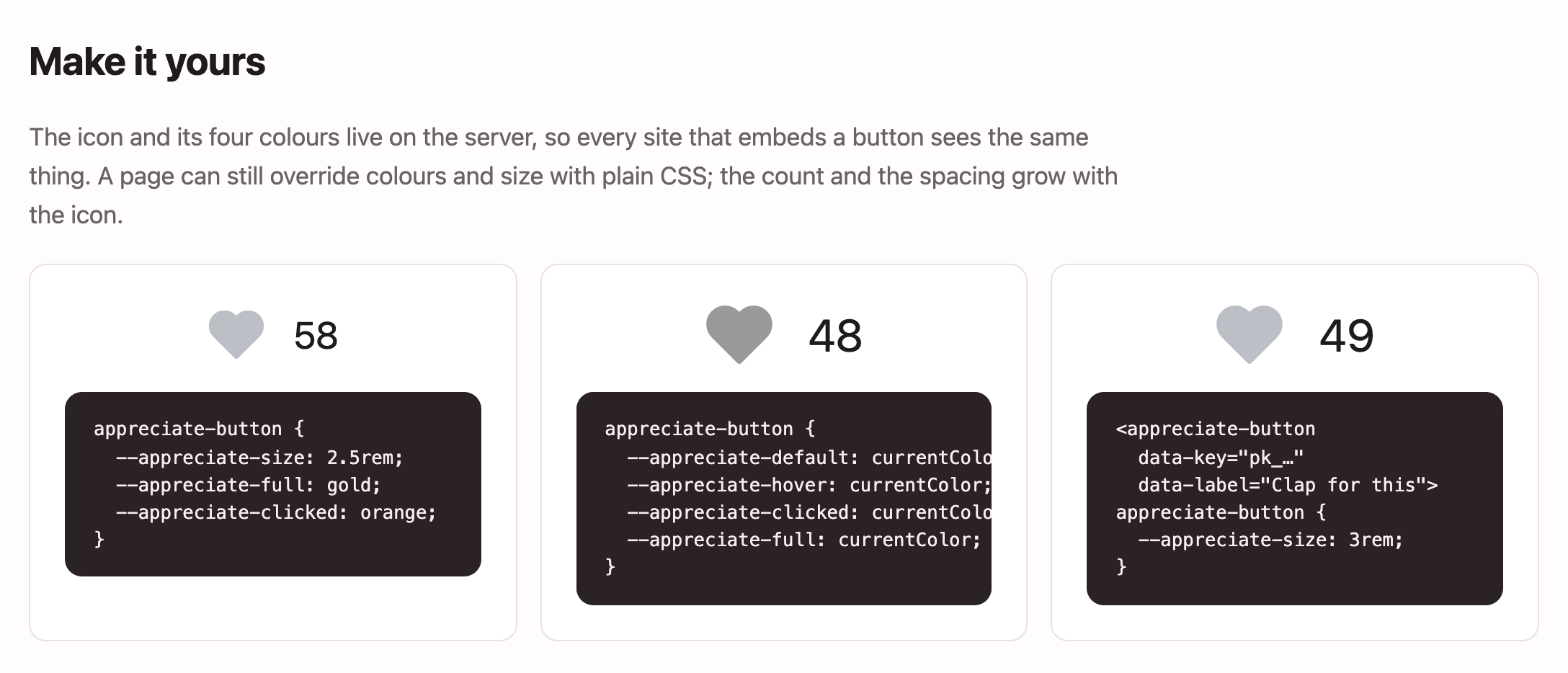 Customizing the button with CSS