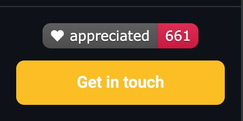 The appreciation badge in my sidebar
