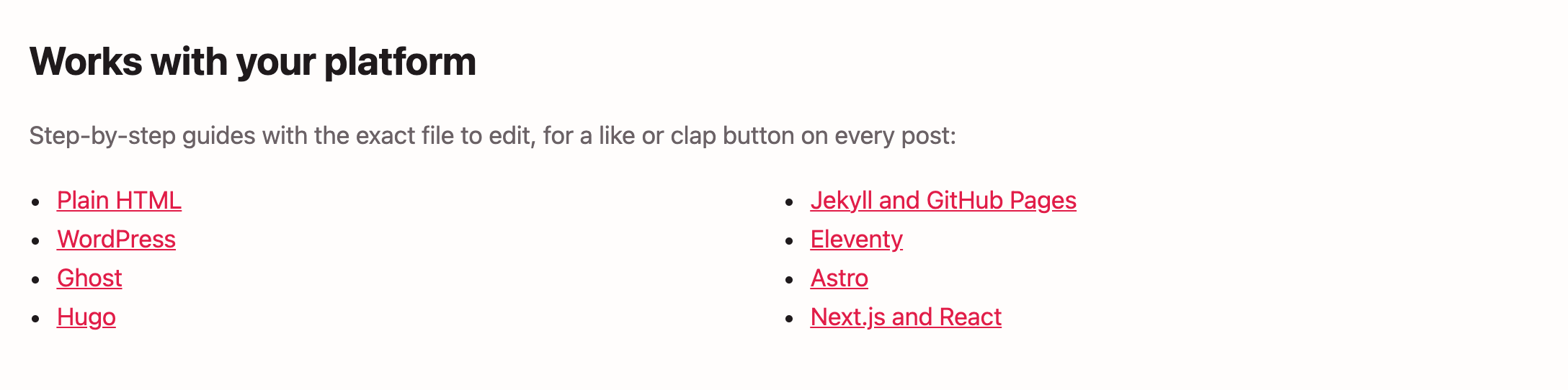 Guides for the most common platforms
