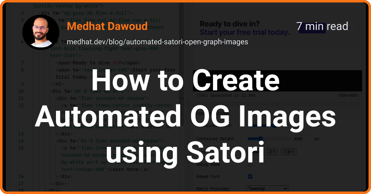 social card created automatically for a post using satori
